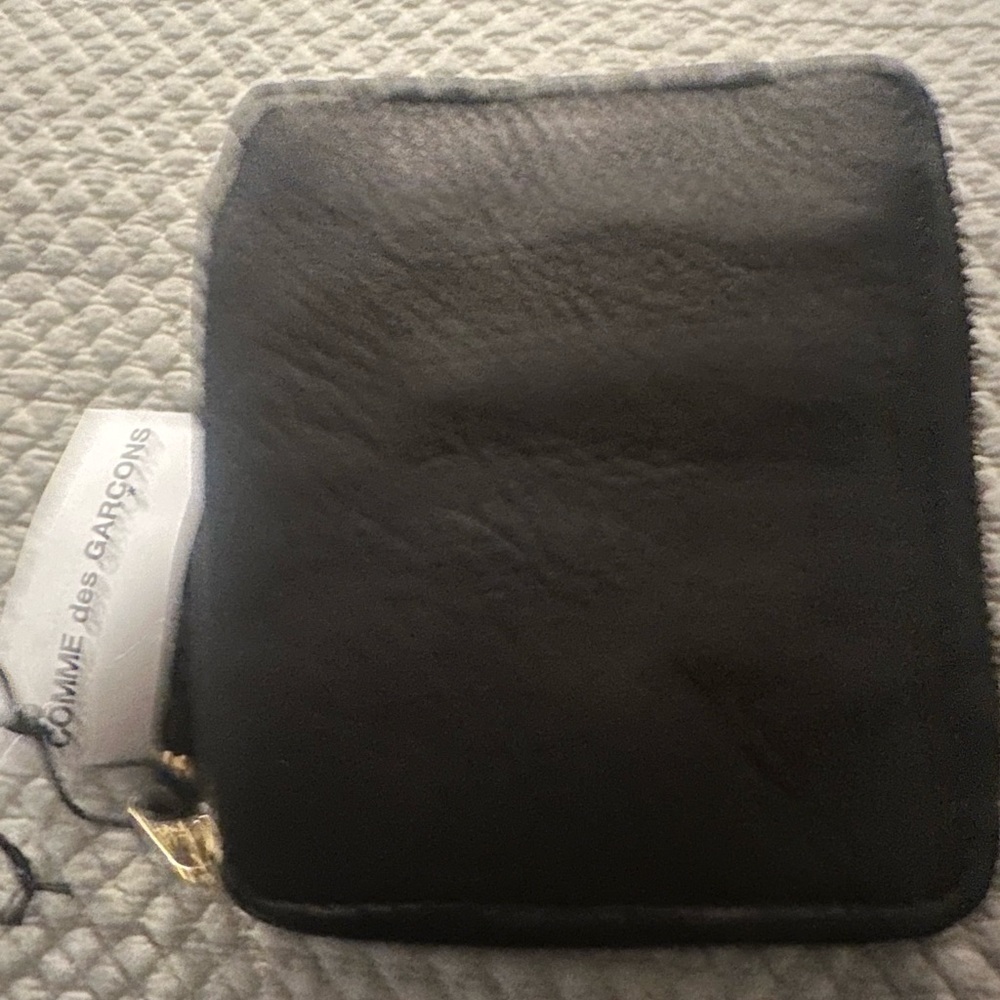 Comme des Garcons Black Leather Pouch vintage looking.